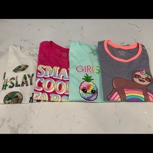 NWT set of 4 Children’s Place girls tees